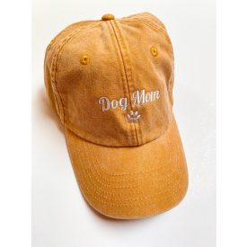 Dog Mom baseball sapka - mustársárga