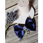 Sötétkék szatén masni