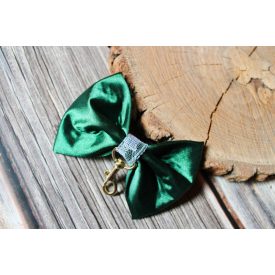 Zöld színű szatén masni