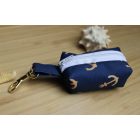 Sötétkék vasmacskás kakizacsi tartó