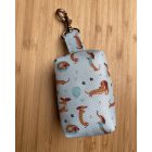 Kék tacskó mintás kakizacsi tartó