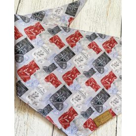 Karácsonyi csizmás kutya kendő