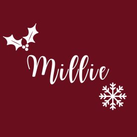 Saját neves téli mintás kutya kendő