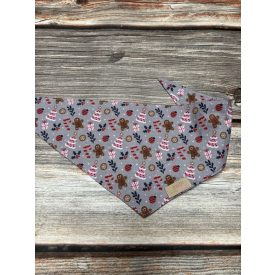 Szürke mézeskalácsos kutyakendő