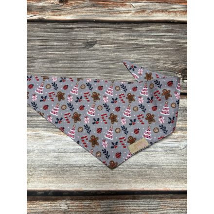 Szürke mézeskalácsos kutyakendő