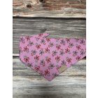 Rózsaszín karácsonyi masnis kutyakendő 