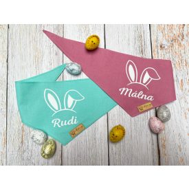 Húsvéti nyuszi kutya kendő - saját neves