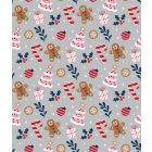 Szürke mézeskalácsos kutya nyakörv