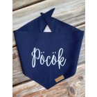 Saját neves kendő, sötétkék