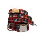 Skót kockás nyakörv - vízlepergetős anyagból