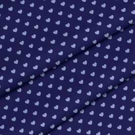 Kék, fehér szívecske mintás nyakörv