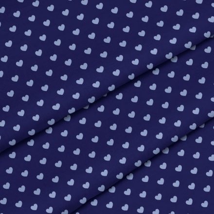 Kék, fehér szívecske mintás nyakörv