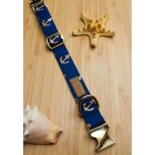 Sötétkék vasmacskás nyakörv