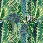 Zöld levél mintás póráz