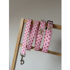 Rózsaszín szívecskés póráz